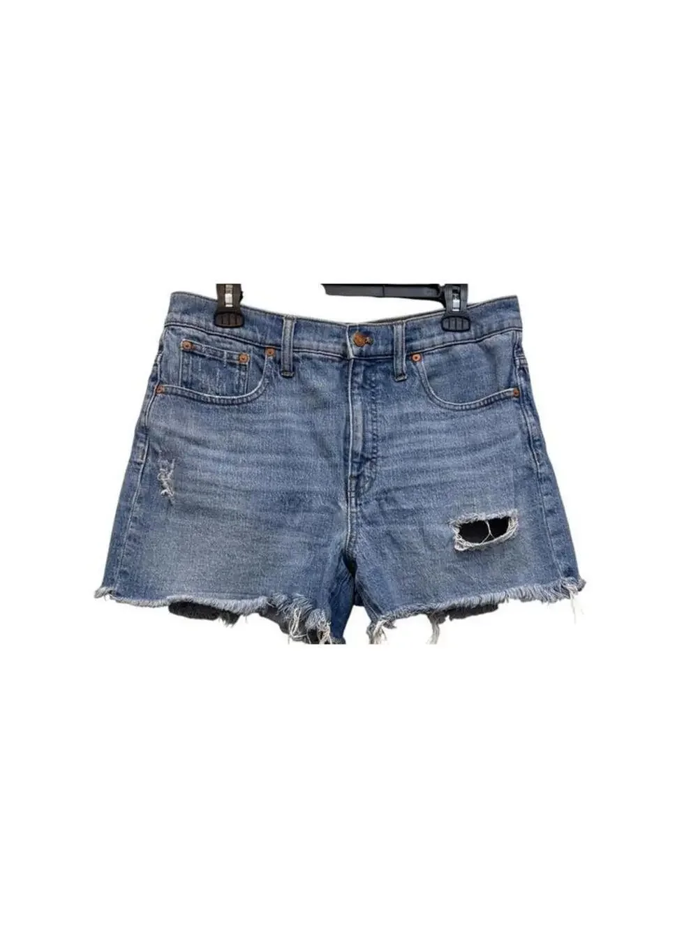 Madewell High Rise Denim Shorts, Light Distressing, Size 30_2
